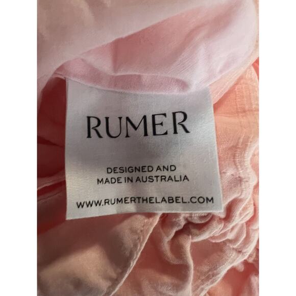 Rumer Chloe Maxi Dress Size X- Small Pink Ruched Front - Picture 14 of 15